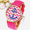 wholesale various face multi color leather band geneva quartz watch